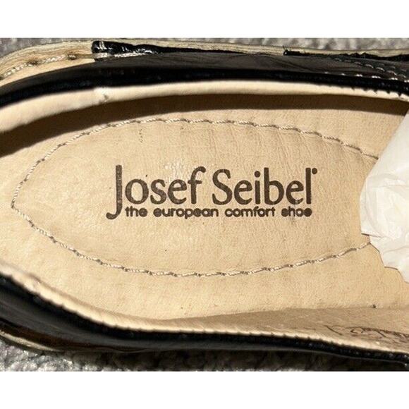 Josef Seibel‎ Ida Black Sandals Loafers Womens Sz US 6.5 EU 37 Leather Fisherman - Picture 11 of 12